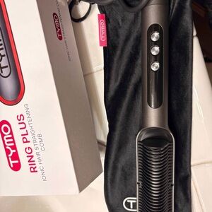TYMO Ring Plus Ionic Hair Straightening Comb - Black